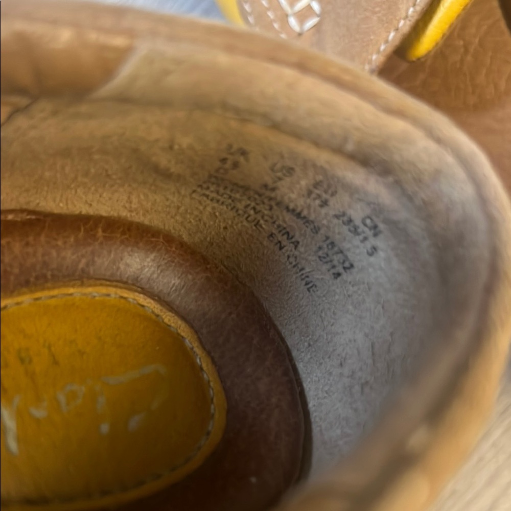 Clarks Women's Yellow Leather Loafers - Picture 6 of 6